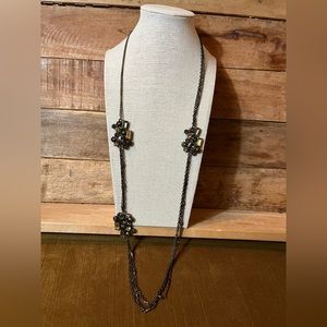 Crystal station necklace